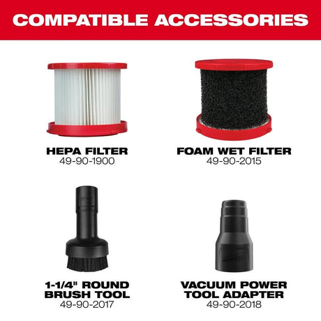 M18 18-Volt 2 Gal. Lithium-Ion Cordless Wet/Dry Vacuum (Vacuum-Only) | 0880-20 - Cable Connection & Supply 