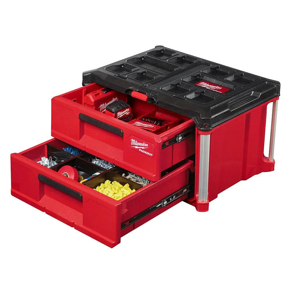 PACKOUT 22 in. 2-Drawer Tool Box with Metal Reinforced Corners | 48-22-8442 - Cable Connection & Supply 