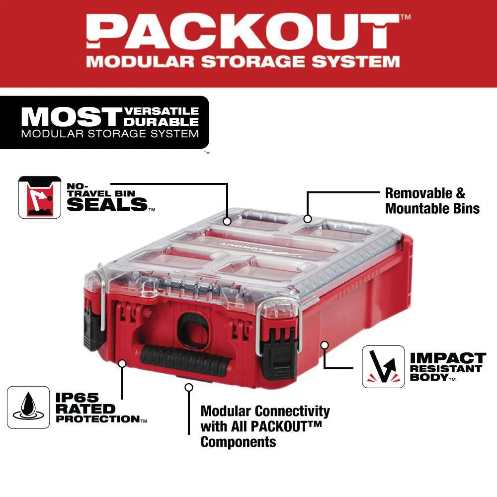 PACKOUT 5-Compartments Small Parts Organizer | 48-22-8435 - Cable Connection & Supply 