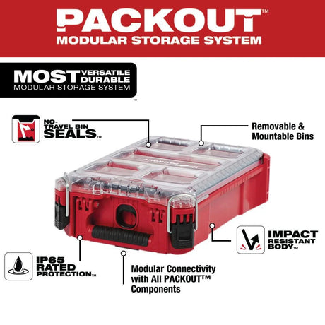 PACKOUT 5-Compartments Small Parts Organizer | 48-22-8435 - Cable Connection & Supply 