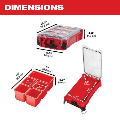PACKOUT 5-Compartments Small Parts Organizer | 48-22-8435 - Cable Connection & Supply 