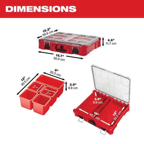 PACKOUT 11-Compartment Impact Resistant Portable Small Parts Organizer | 48-22-8430 - Cable Connection & Supply 