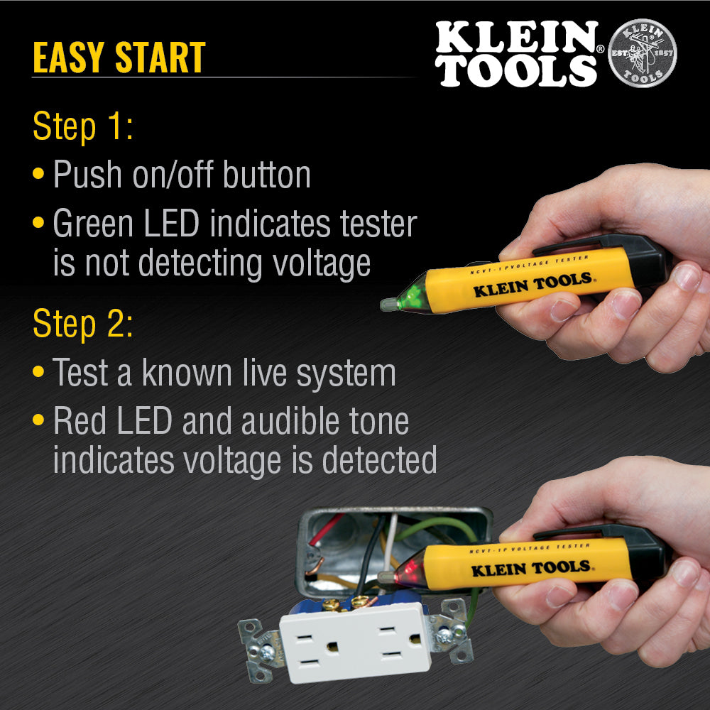 Non-Contact Voltage Tester Pen, 50 to 1000V AC | NCVT1P - Cable Connection & Supply 