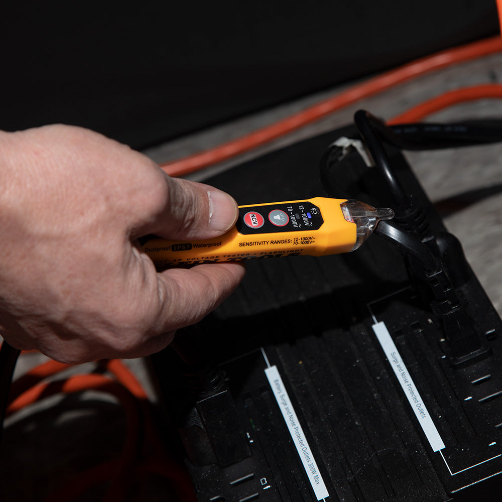 Dual Range Non-Contact Voltage Tester with Flashlight, 12 - 1000V AC | NCVT3P - Cable Connection & Supply 