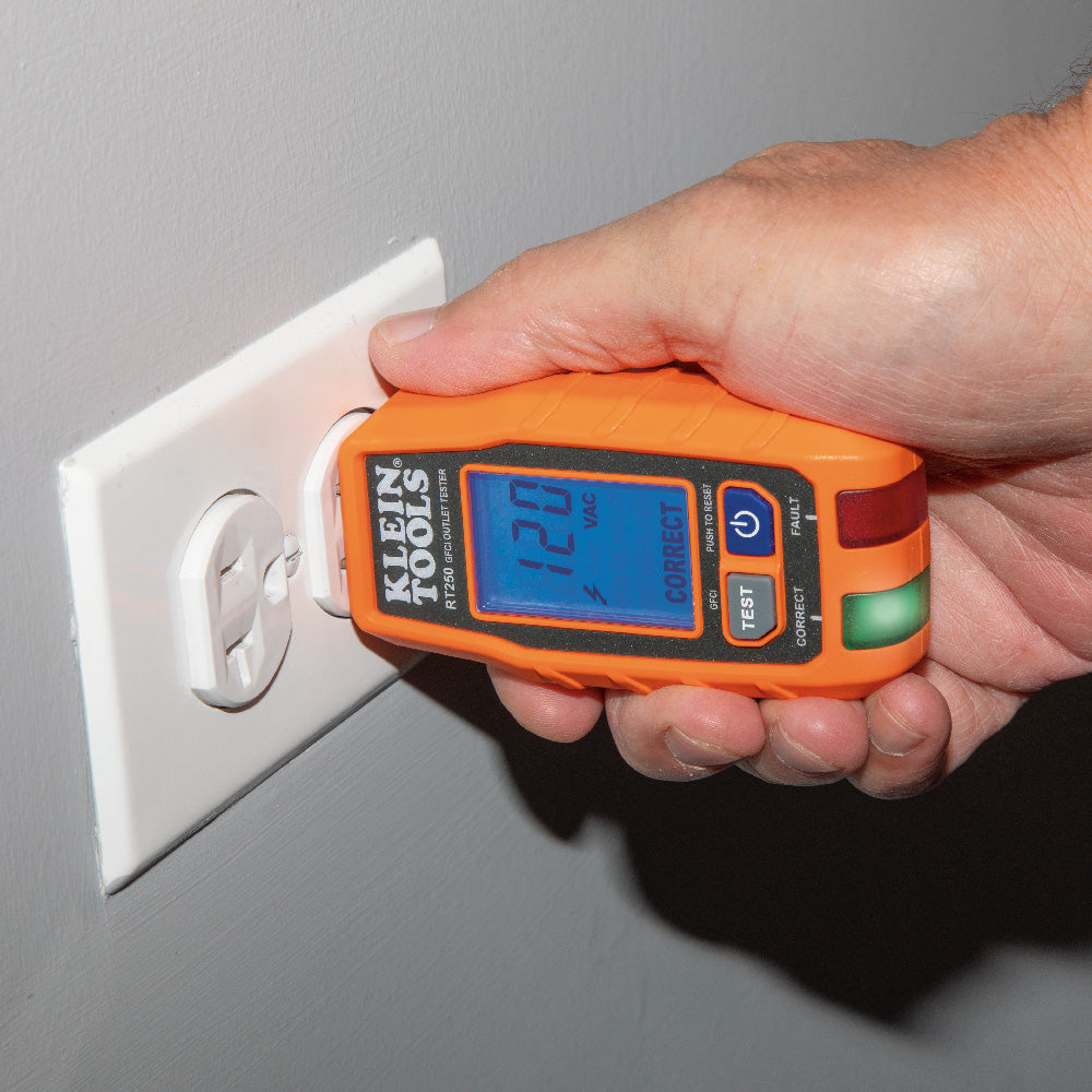 GFCI Receptacle Tester with LCD | RT250 - Cable Connection & Supply 