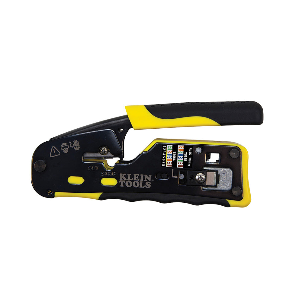 Ratcheting Ethernet Cable Crimper / Stripper / Cutter, for Pass-Thru™ | VDV226-110 - Cable Connection & Supply 