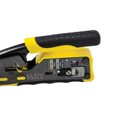 Ratcheting Ethernet Cable Crimper / Stripper / Cutter, for Pass-Thru™ | VDV226-110 - Cable Connection & Supply 