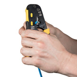 Ratcheting Ethernet Cable Crimper / Stripper / Cutter, for Pass-Thru™ | VDV226-110 - Cable Connection & Supply 